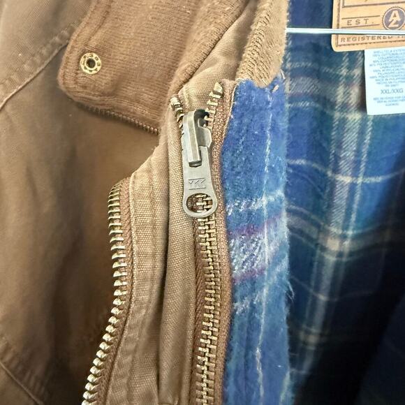 VINTAGE ARIZONA JEANS CO Men's XXL Chore Jacket Barn Coat Vest Canvas Brown - Picture 11 of 15